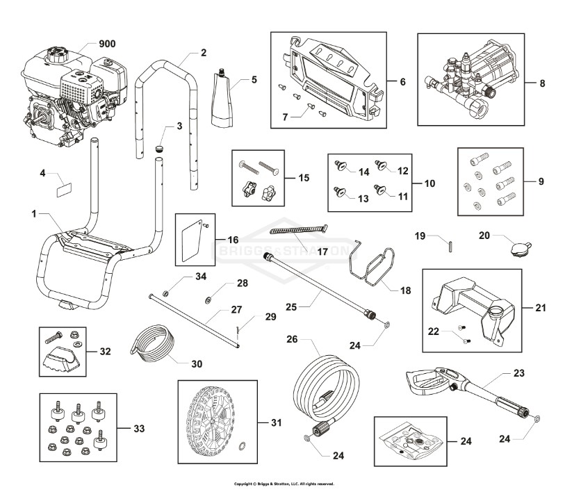 Craftsman Pressure Washer CMXGWAS020808-01 Parts